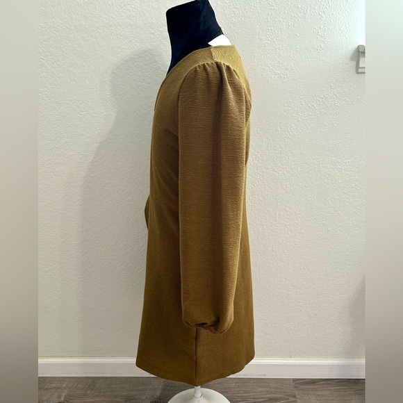 Madewell Texture & Thread Rib Knit V-Neck Long Sleeve Dress - Picture 5 of 7